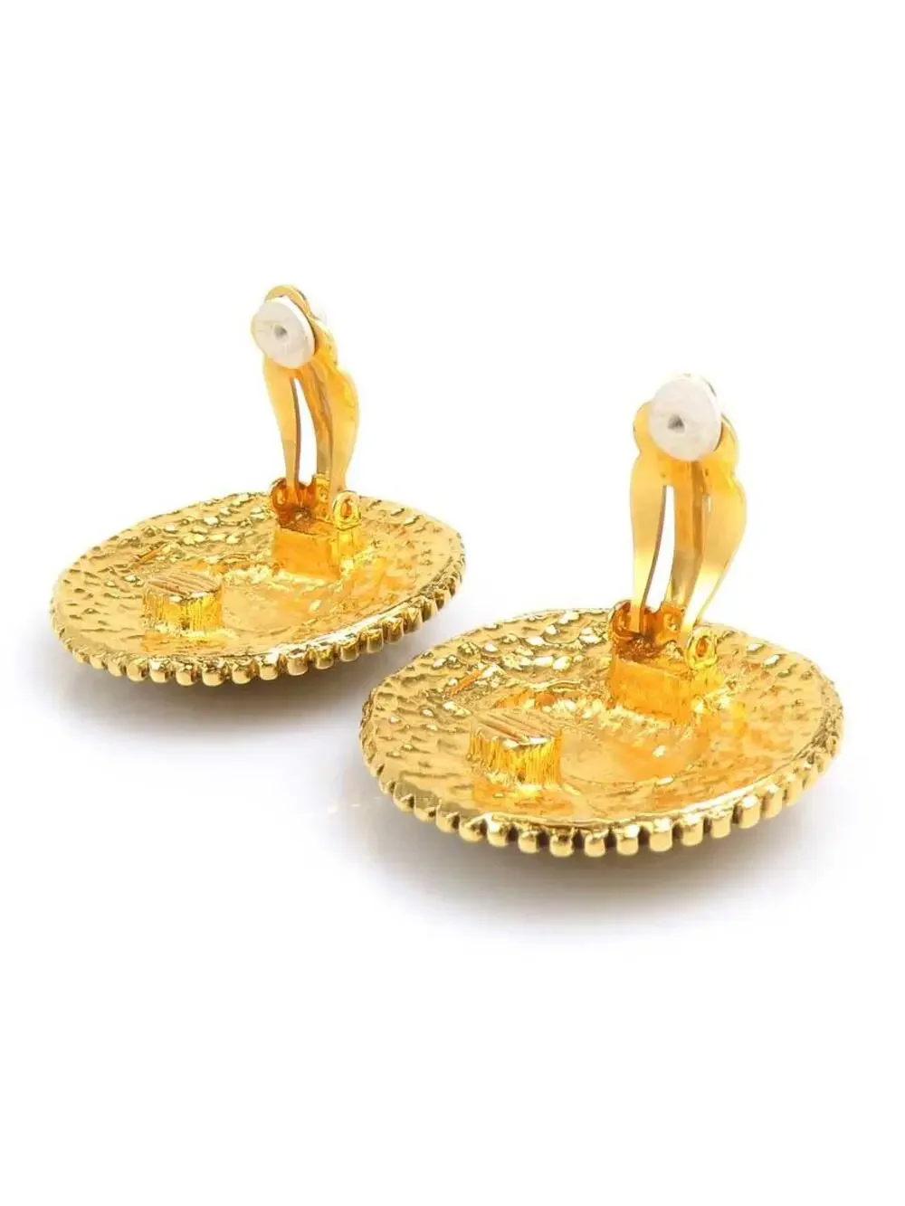 Auth Chanel Clip On Earrings Gold Metal #303021C29B